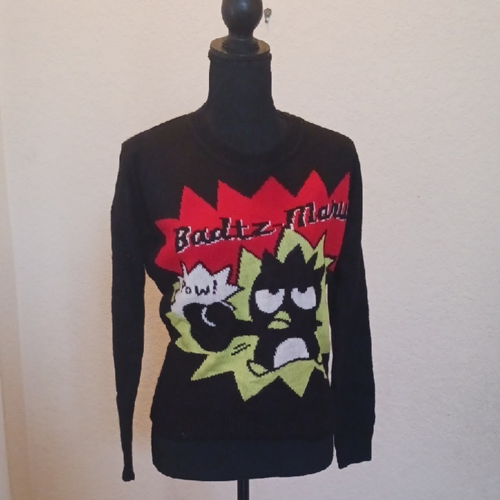 Badtz-Maru Black/red/green Sweater Size Small